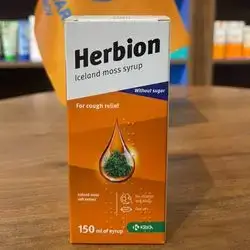 herbion iceland moss syrup without sugar for cough relief for children and adults 150ml
