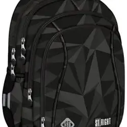 St.Right Schoolbag, 4 Compartments, Ergonomic, Waterproof, Geometric Grey BP04 43x32x20cm