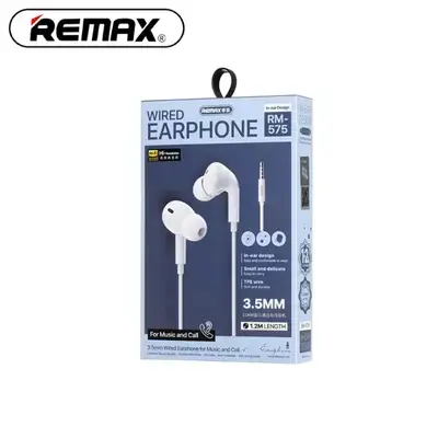 REMAX RM-575 Wired In-Ear Earphones
with HD Microphone & Stereo Sound 3.5mm Aux