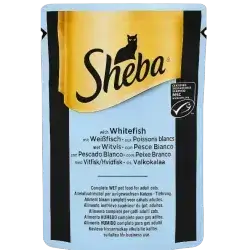 Sheba Natures Adult Cat Food White Fish Flavour 85g