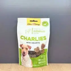Gim Dog Charlies Mini Hearts Lamb 70g