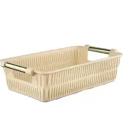 Bambo Basket With Steel Handle 1386