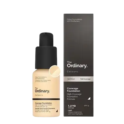 Full Coverage Foundation Formula SPF15 1.2YG Light Yellow Undertones 30ml _ The Ordinary