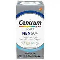 centrum silver men50+ complete multivitamin 100 tablets
