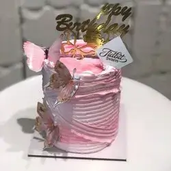 Pink Mini Cake with Pink Butterfly
