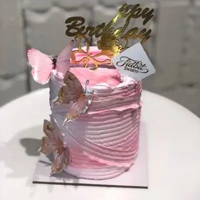 Pink Mini Cake with Pink Butterfly