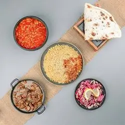 Bulgur And Qalya And Bean And Salad