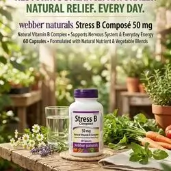 Stress B Composé 50mg webber naturals (60 capsules)