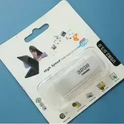 Plastic Flash Drive 32GB (White/Blue)