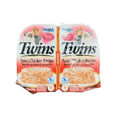 Inaba Twins – Tuna & Chicken Recipe 35gx 2pcs