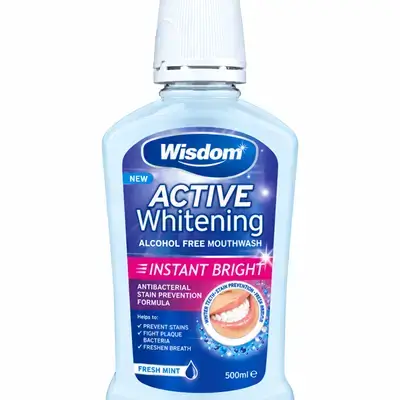 Wisdom activr whitening mouthwash 500ml