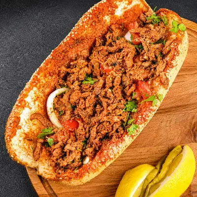 Chicken Tantuni Sandwich in a Bun