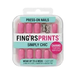 Press-On Nails Simply Chic 31030 PRETTY IN PINK _ Fing'rs Prints