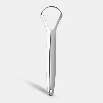 Tongue Scraper Stainless Steel Spoon Shape/مكشطة لسان مصنوعة من الفولاذ المقاوم للصدأ بنسبة 100% (شكل ملعقة)