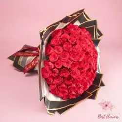 Bouquet Flowers- Red
