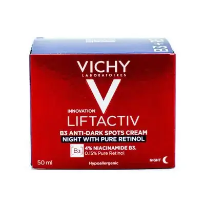 كريم فيشي ليفت أكتيف بي 3 لتفتيح البشرة ليلاً مع الريتينول 50 مل//Vichy Liftactiv B3 Anti-Dark Spots Cream Night with Pure Retinol 50ml
