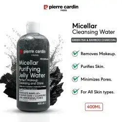 Pierre Cardin Gently Cleansing Micellar Water With Charcoal Powder & Green Tea - Make-up Cleansing Water 400 ml