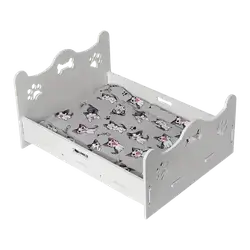 E714 Wooden cat bed