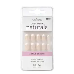 Daily Wear Natural Active Length Salon Quality 28 Nails 14 Sizes 22112 _ nailene