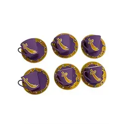 Set of 6 Hand-Painted Coffee Cups (Sword of Imam Ali, Peace Be Upon Him)