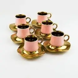 Set Of 6 Pink Gold Cups 03