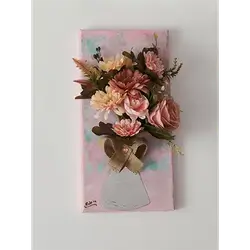 3D Flower Painting Pink