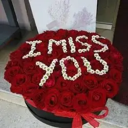 I Miss You Box Of Red Roses