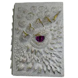 3D Dragon Eye Journal Notebook White