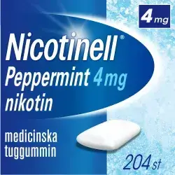 علكة نيكوتينيل بنكهة النعناع ٤ ملغ نيكوتين طبي، ٢٠٤ قطعة//Nicotinell Peppermint 4mg Nicotine Medicated Chewing Gums 204 pcs