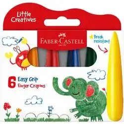 Faber-Castell Early Age Easy Grip Wax Crayons 6 Colors