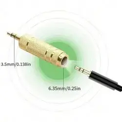 3.5mm Male To 6.35mm Female Stereo Pure Copper Adapters,