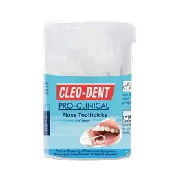 Pro Clinical Floss Toothpicks Comfort Clean 50 pcs OPD-2030 _ Cleo Dent