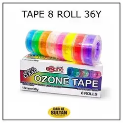 transparent tape ,set 8 roll X 36y.