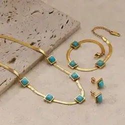 Necklace With Earrings and Bracelet in Traditional Design