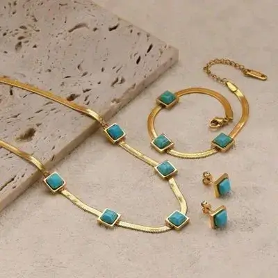 Necklace With Earrings and Bracelet in Traditional Design