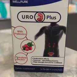 uro plus with prebiotics antioxidant effects , immune , high strength formula for urolithiasis 15 sachets