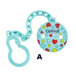 Pacifier Holder with Plastic Clip - Blue