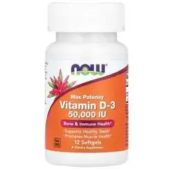 Now Vitamin D3 50,000 12 Softgels