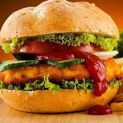 Chicken Burger With Fries