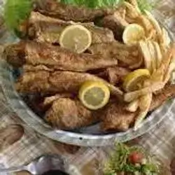 Fried Fish Plate With Salad