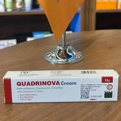 quadrinova cream for anti-inflammatory , anti bacterial , anti-fungal ( betamethasone , gentamicin, tolnaftate with clioquinol cream )15g