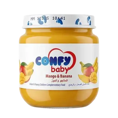Infant & Young Children Complementary Food Mango & Banana 125g _ Confy babay