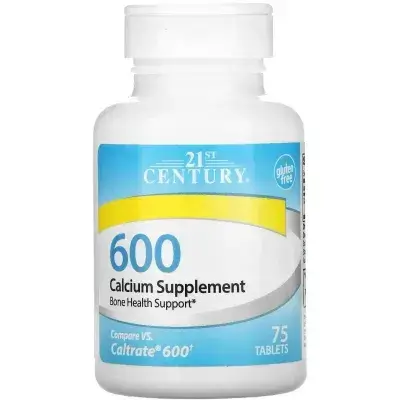 21st Century Calcium 600 mg, 75 tablets
