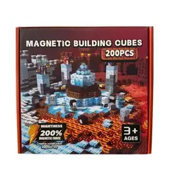Minecraft Magnetic Building Ice and Fire Set (200 Pieces)