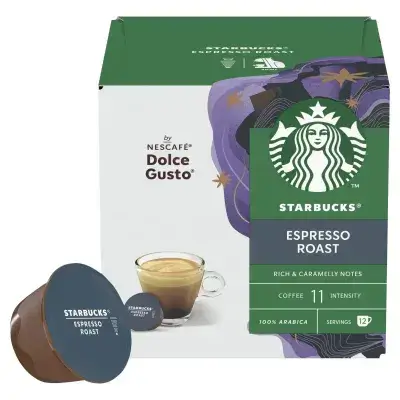 Starbucks Espresso Dark Roast by NESCAFÉ Dolce Gusto – Intensity 11 (12 Capsules)