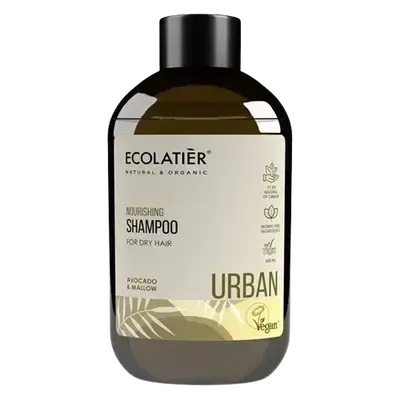 URBAN Nourishing Shampoo for Dry Hair Avocado & Mallow 600ml _ ECOOLATIER