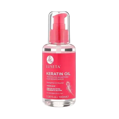 Keratin Oil Hair Repair Serum for Damaged & Dry Hair 100ml _ LUSETA