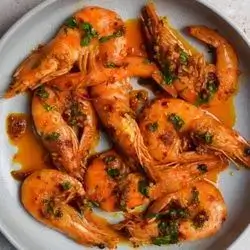 Garlic Buttered Tiger Prawns
