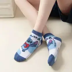 1 pair Lilo & Stitch Short Socks Cartoon Stitch - Size: 37-45