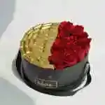Round Box The Rose Is Red Chocolate Is Golden